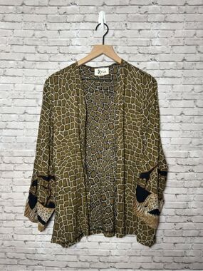 Risa Animal Print Cardigan L/XL